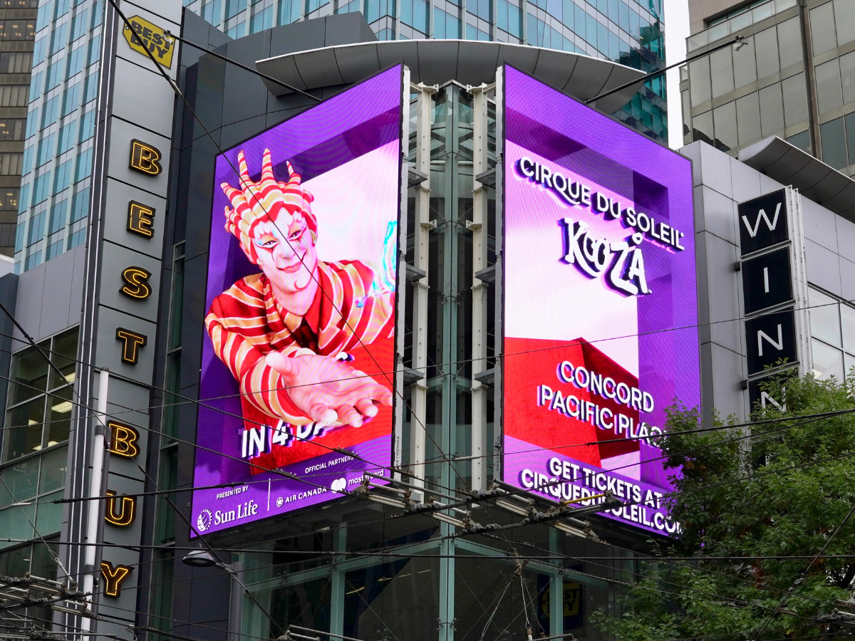 Cirque Du Soleil Vancouver DOOH Forced Perspective